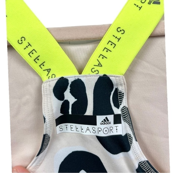 NWT Stella Sport Adidas Echo Pink Leopard Print Tank Top w/Built in Bra Size XS - Picture 4 of 7